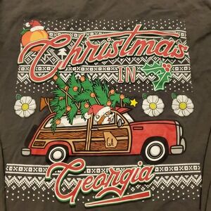 Buc-ees Christmas Shirt Adult Small Gray‎ Long Sleeve Georgia Holiday In GA